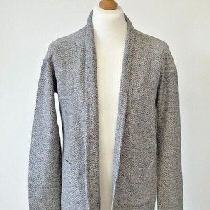 Zara - Cardigan, Large, Grey, Men's, Knit, Open, Autumn, 75% Cotton